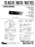 Sony TC-K677ES - Service Manual 